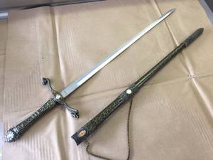 lot 147 image: Stainless Dragon Sword with Scabbard