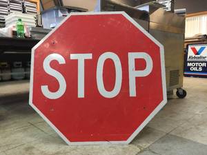 lot 155 image: Classic Large STOP Sign 36