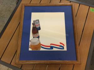 lot 175 image: Hamms Framed & Matted Vintage In-Store Advertiser - 17 34 x 19 34