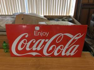 lot 189 image: Vintage Coca Cola Metal Sign Prospect - 48 x 22