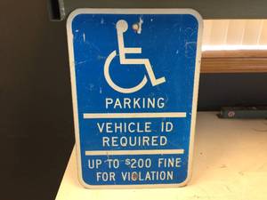lot 233 image: Handicap Parking Sign - 12 x 18