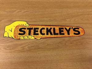 lot 254 image: Vintage Steckleys - Metal Enamel Advertiser 14