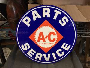 lot 256 image: Allis Chalmers - Metal Enamel Porcelain Sign 12