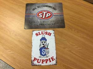 lot 265 image: STP & Slush Puppy - Tin Signs