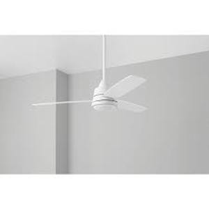 lot 2 image: Hampton Bay Caprice 52 in. Integrated LED Indoor Matte White Ceiling Fan with Light Kit and Remote Control  Customer Returns See Pictures