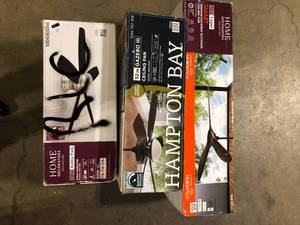 lot 18 image: Lot of Assorted Ceiling Lighting Fans Various Models and Conditions Customer Returns See Pictures