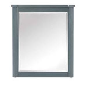 lot 23 image: Home Decorators Collection Merryfield 24 in. W x 32 in. H Rectangular Wood Framed Wall Bathroom Vanity Mirror in Dark Blue-Gray   Customer Returns See Pictures