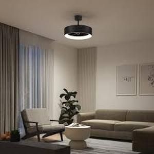 lot 40 image: Artika Aiden 24 in. Indoor Black 8 Steps CCT 17.7 in. Integrated LED Ceiling Fan with Remote IncludedCustomer Returns See Pictures
