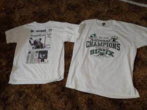 lot 5 image: (2) 2000 UND Sioux Hockey Champions T-Shirts