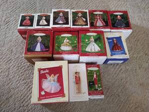 (13) Hallmark Barbie Ornaments