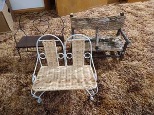 lot 27 image: (3) Doll Benches