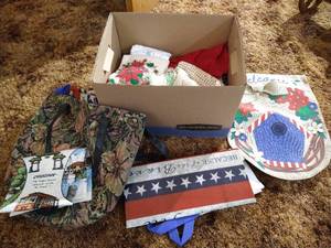 lot 31 image: Box of Towels, Bags, Etc