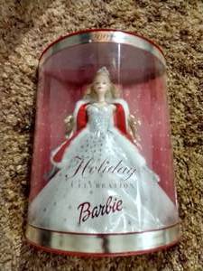 lot 44 image: 2001 Holiday Celebration Barbie - NewSealed