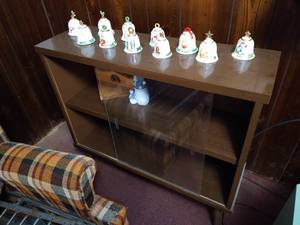 lot 57 image: Small Display Case & Christmas Bells