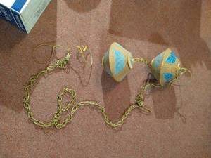 lot 85 image: Vintage Clay() Hanging Lamp