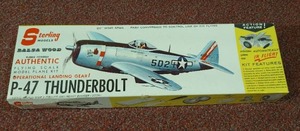 lot 94 image: Vintage P-47 Thunderbolt Plane Model