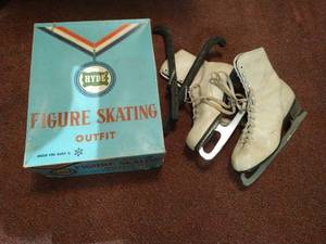 lot 96 image: (2) Pairs Girls Figure Skates - One in Box
