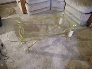 lot 152 image: Glass & Metal Coffee Table
