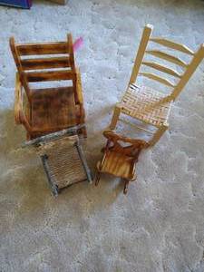lot 178 image: (4) Doll Chairs