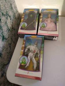 lot 194 image: (3) Barbie Wizard of Oz Dolls - Witches & Tin Man