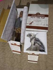 lot 229 image: (2) 1993 Hamilton Collection Little Rascals Dolls in Boxes - Stymie & Pete the Pup