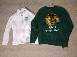 lot 235 image: (2) Fighting Sioux Sweatshirts