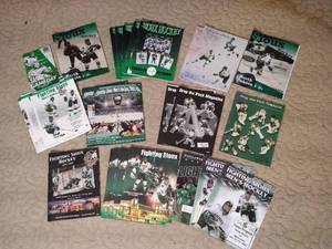 lot 240 image: Lot of (28) Fighting Sioux Hockey Programs - Mixed Years