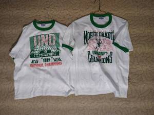 lot 257 image: (2) 1987 Fighting Sioux Hockey Championship Tshirts