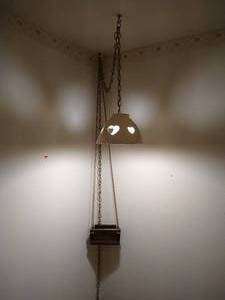 lot 261 image: Hanging Lamp & Hanging Doll BenchSwing