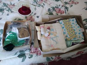 lot 278 image: Doll Clothes & Doll Making Materials