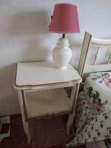 lot 295 image: Bedside Table & Lamp