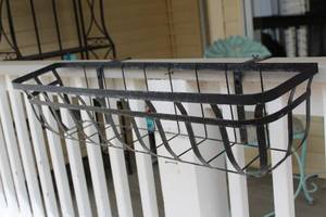 lot 31 image: Vintage Iron Balcony Planter Rail Box