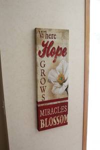 lot 43 image: Inspirational Canvas Wall Art - Where Hope Grows, Miracles Blossom