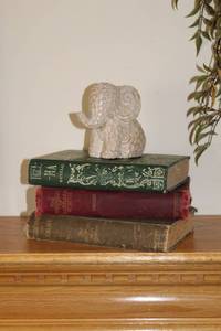 lot 52 image: Set of 3 Vintage Hardcover Books with Decorative Elephant Figurine