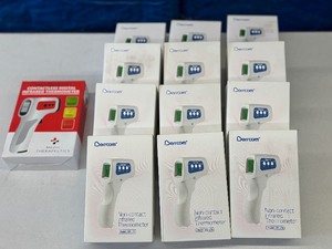 lot 20 image: Lot of 12 NEW Berrcom and Medic Therapeutics Non-Contact Contactless Digital Infrared Thermometers -Baby Fever Check Thermometers 3 in 1 Contactless for Kids Infant Adult (Batteries Not Included)