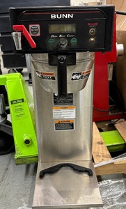 lot 24 image: MSRP $1400 Bunn Infusion Series Digital Coffee Brewer -&nbspExclusive Peak Extraction Sprayhead is multi-directional with a 17-hole design to ensure ultimate uniformity of extraction- Excellent Working Condition