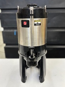 lot 27 image: MSRP $500 Grindmaster-Cecilware VS-1.5S PrecisionBrew 1-12 Gal. Vacuum Insulated Shuttle w Stand - Excellent Condition