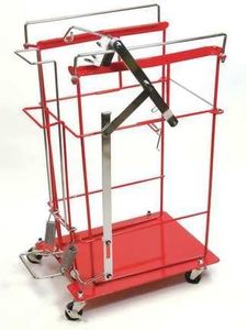 lot 41 image: MSRP $1200  2 Cardinal Health&nbspSharpsCart Sharps Collector Cart Foot Operated Cart Metal - Appear New  For Use With  12 and 18 Gallon sliding lid Large Volume and CHEMOSAFETY containers
