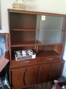 Walnut MMC 1pc China Cabinet -68" x 48" x 15"