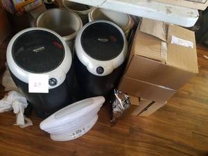 lot 27 image: 2-Filtropur Air Cleaners with Extra Filters and Small Fan