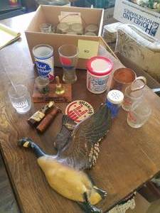 lot 40 image: Selection of Beer Items, Hamms Glasses, Grain Belt Duck-asis, Coors Glasses and Misc