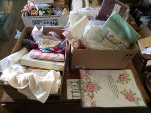 lot 70 image: 2 Boxes of Tablecloths