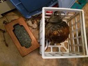 lot 73 image: 2- Vintage Swag Hanging Lights
