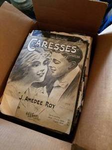 lot 74 image: Box Of Sheet Music