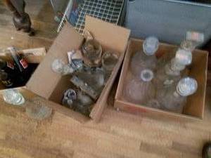 lot 81 image: Decanters and Coke Bottles