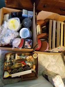 lot 163 image: 3- Boxes of Home Decor