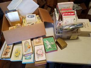 lot 184 image: 2- Boxes of Greeting Cards, Some Vintage Sets