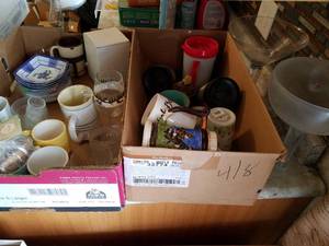 lot 230 image: 2- Boxes of Cups and Misc