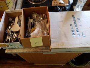 lot 232 image: Silverware and New Silverware Chest