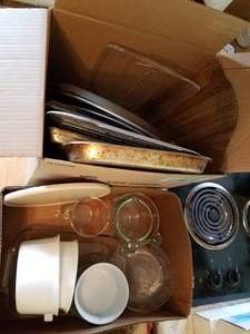 lot 233 image: 2- Boxes of Kitchen Items